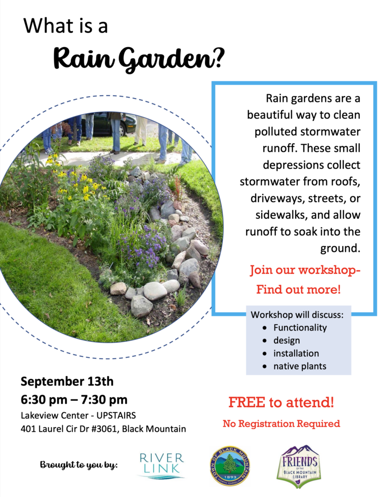 What is a Rain Garden? Find out on September 13 - Friends of the Black  Mountain Library